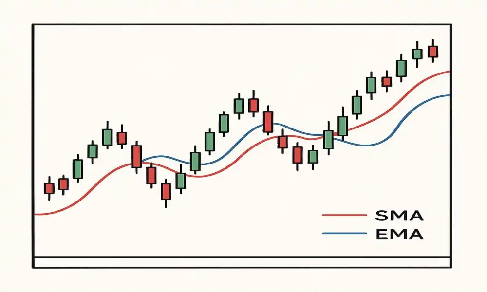 مقایسه میانگین متحرک ساده (SMA) و نمایی (EMA)