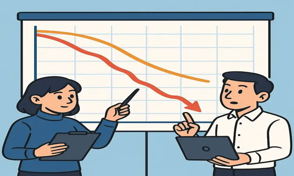 نقش میانگین متحرک به عنوان مقاومت در روند نزولی